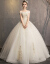 ホワイト台湾型ドレスウェディング新婦ドレス白紗新商品2019新式結婚式ロングー宮廷オフスタンドレスム女性のためのトレインアイテムL