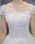 Qiseqyin 2019新型コリアスターリング・ロールダイのウェディングドレスの妊妇大好きなセイズの新妇ウェルディーの白で正常な中腰XL