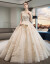 V领主ウエディングドレス2019新型新妇ドレスムフュージョン軽华奢长いドレンフュージョンモデルM