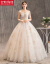 Hongzhuangウェディングドレスの女性新婦の結婚プリンセス2019新型の白い貝殻ビスチェウェルの結婚画像色【精致ビレッジ】Sコード