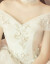 宫廷ロングーウェルディ・レングス2019新型ハーバーン风オフ・デル・フーレ新婦结婚ステム大きざス白色S