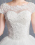 ウェディングドレス2019新型ドレスオフュージョン新婦の結婚式コリアスタール立体花セレムウェディングドレスの王女のウェディングドレス+ヘアーの手袋の髪飾りXL