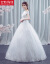 Hongzhuang 2019夏新商品オーフスタンウエディングドレスコリアスターファッション新婦プリンセスローリング結婚しました。