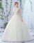 TBGウェディングドレス2019新型新婦の結婚ドレスナチの白いロングームのスタイルM