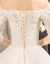 ウェディングドレス女ちゅっ子ドレース2019新款新婦ホワイトオーフドールローリングリングモデルXL