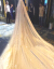 マンサわわわわわわわわわわわずらーく星結婚超長いドレーンネル有名人の撮影道具新婦のウェディングベールのヘアラインストーンゴールド花火+シャンパン3メートル幅3.5メートル長さ135 cm-155 cm