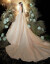 YELLOCA Net有有名人TIKTOK軽豪华ドレンチウェディングドレス2019新型新妇ふわわわ梦幻オフスタンスーパースタースタースター星空ドレスアップモデルオーダーメード
