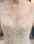 V领主ウエディングドレス2019新型新妇ドレスムフュージョン軽华奢长いドレンフュージョンモデルL(2尺1)