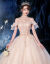オーフショルダーウェディングドレスの星空ウェディングドレスのナチュルセンドリーム2020新型宮廷重工の高級品ドレンドレース豪華大気シンプレムリングXL