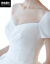 结婚式のシュリームナチェルドレース2020新妇上品シングルスのリボン面フレインの主軽やかなのウェディングドレスのオリジナルバージョンです。