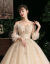 2020新型ウェディングドレスの新婦シンプルドルオフュージョンデラックス豪華豪華豪華トレインインライン軽やかなウェルディドリームトレインモデルS