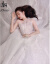 恒潮(hengchao)ビストジェネの主な結婚式2020新型新婦重工の閃大トリレンチーは宮廷の星空の女性の白いローグスタイルS