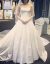 フレンチハイエンドの軽やかなウーウェルディは、ドレッドサテンのウェディングドレス2020新型新婦のトップアイテムトレインインインモデルのナチャルワワドリーム女性品質カスタムトレインセットXL