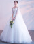 月缦新婦のウェディングドレスの女性ファッショントレンド新型シンプ上品ローリング結婚紗の白いストールの款ローリング。