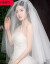 【高品質】【ブランド】ヘア糸の新婦が結婚式を挙げる白いローグスタイシャンパンの色トレインわわわわわわわずずの結婚レトロの撮影写真は、スイステールと同じ3.8メートルの長さ3メートルの幅があり、顔を隠すことができるサテンに包まれています。