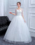 オフシ・チョルダの結婚式の新しい女性の結婚式ドレスビルの白紗莉姆加胖ロググの袖は白いXXLです。