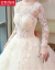 Hongzhuangウェディングドレス2020新型冬のナチェル新婦の結婚レスリムロググ長袖主ウェルディング女性の白いローグL