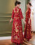 AEMAPE秀和服2020年新式結婚ドレス中華風結婚服の新婦のウェディングベール夏秀禾服の中国風禾服ブランドの上に新しい赤色の嗲22