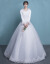 冬の結婚式の女性の新しいタイプのウェディングベールの長袖のロングールのウェディングベールの白色XL