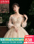 Hongzhuang 2021最新の主なウェディングドレスの新婦重工の豪華ドレンナ・チルドレンウェルウェル・ウェディングディングディングの腕の浅いシャンパンローグS